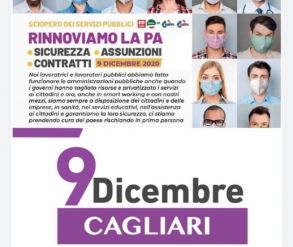 9 dicembre 2020 - Sciopero dei servizi pubblici - SIT IN Cagliari