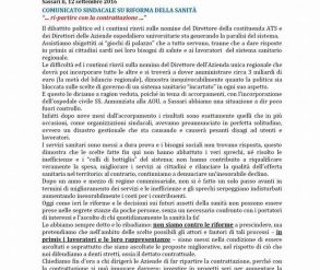 Sassari: Comunicato sindacale su riforma della sanità - Segreterie Territoriali CGIL CISL UIL FP